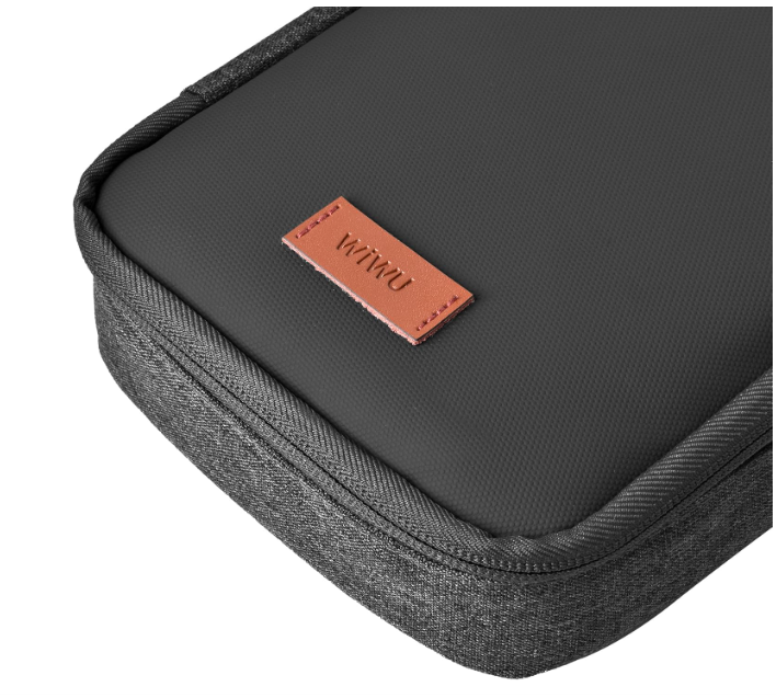 Tech Pouch Cable Organiser Bag with Handle Large Capacity Electronics Accessories Travel Organizer Adjustable Dividers for Travel Office School Fit