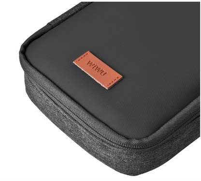 Tech Pouch Cable Organiser Bag with Handle Large Capacity Electronics Accessories Travel Organizer Adjustable Dividers for Travel Office School Fit