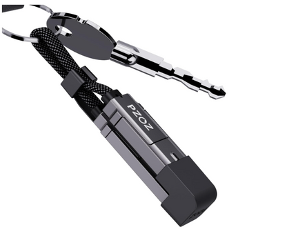 Multi Charger Cable 60W Keychain Charger Cable LED Display Chubby Cable USB Cable,USB C to Lightning/Typec to USB C/USB A to Lightning/USB A to USB C Fast Charging for iPhone11/12/13/14/15/16/17