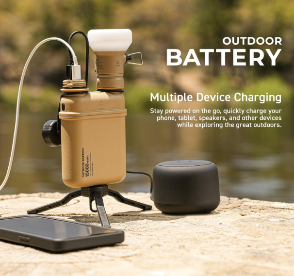 ortable Charger, 15000mAh Outdoor Battery Power Bank, 32W USB-C Fast Charging PD, Waterproof IP67, Durable Shockproof, Battery Pack for Smartphone Tablet Hiking Travel Camping - Beige
